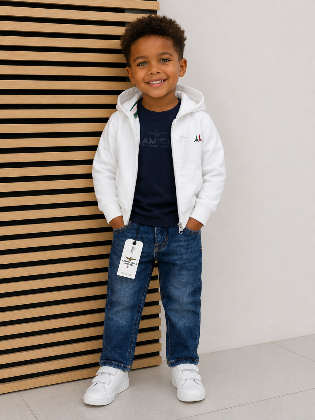 Felpa con zip aeronautica militare
