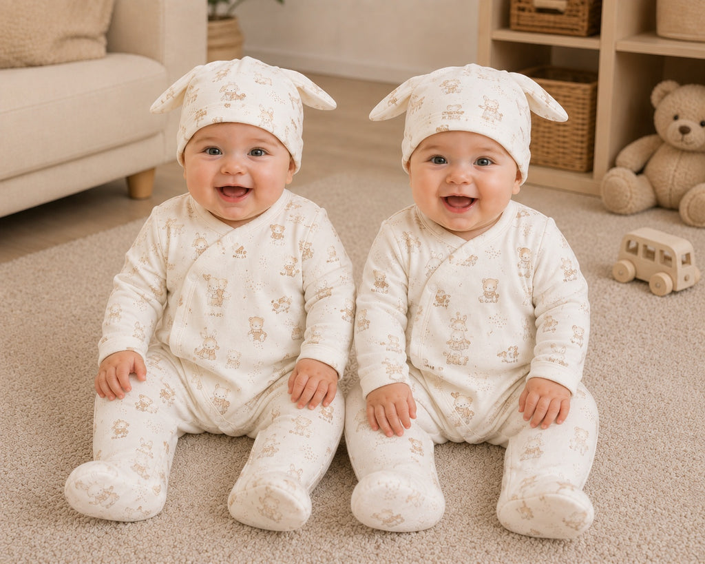 TUTINA C/PIEDE E BERRETTO CINIGLIA SOFT NEONATO