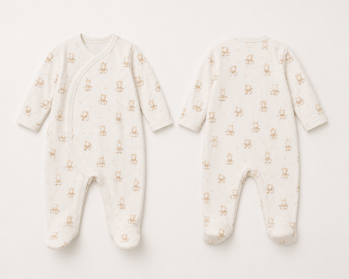 TUTINA C/PIEDE E BERRETTO CINIGLIA SOFT NEONATO