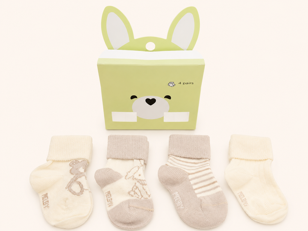 CALZINO PACK 4 PEZZI COTONE NEONATO