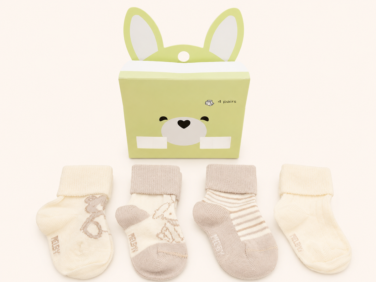 CALZINO PACK 4 PEZZI COTONE NEONATO