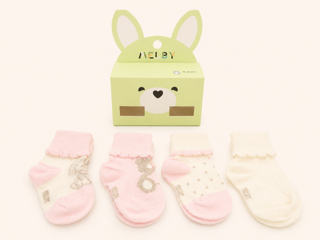 CALZINO PACK 4 PEZZI COTONE NEONATA