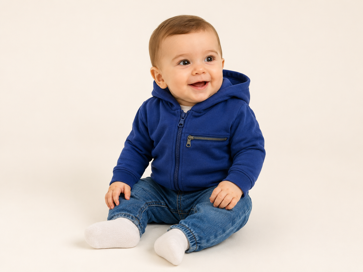 MAGLIA C/CAPP.FELPA BABY M.