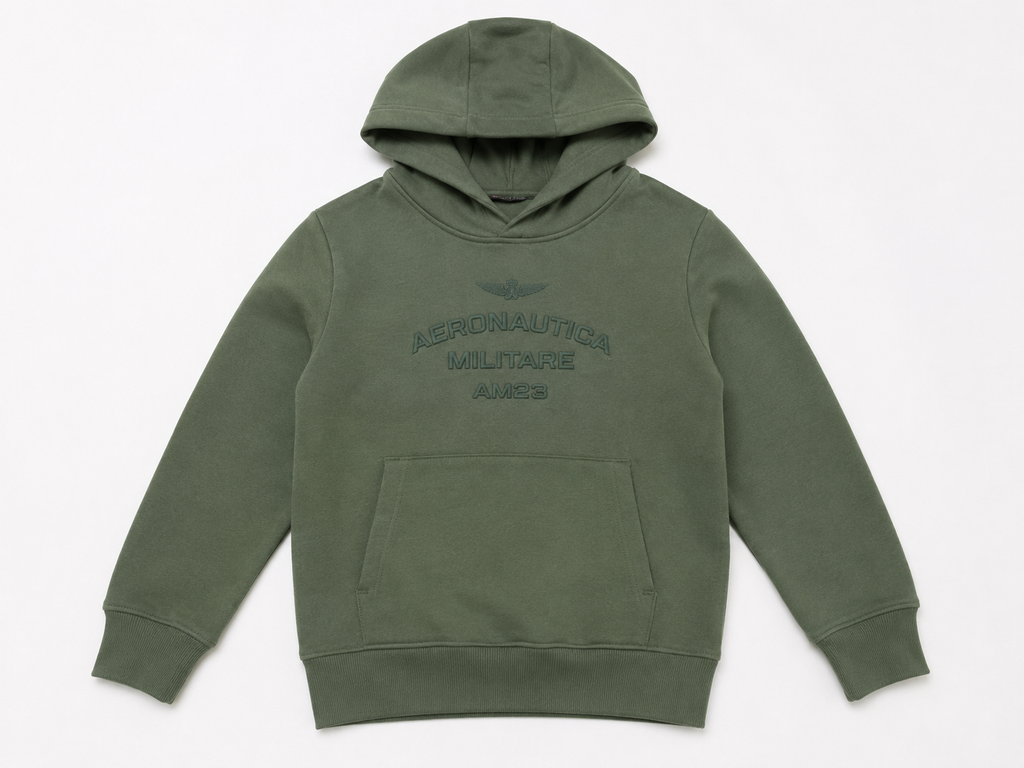 felpa aeronautica militare con cappuccio
