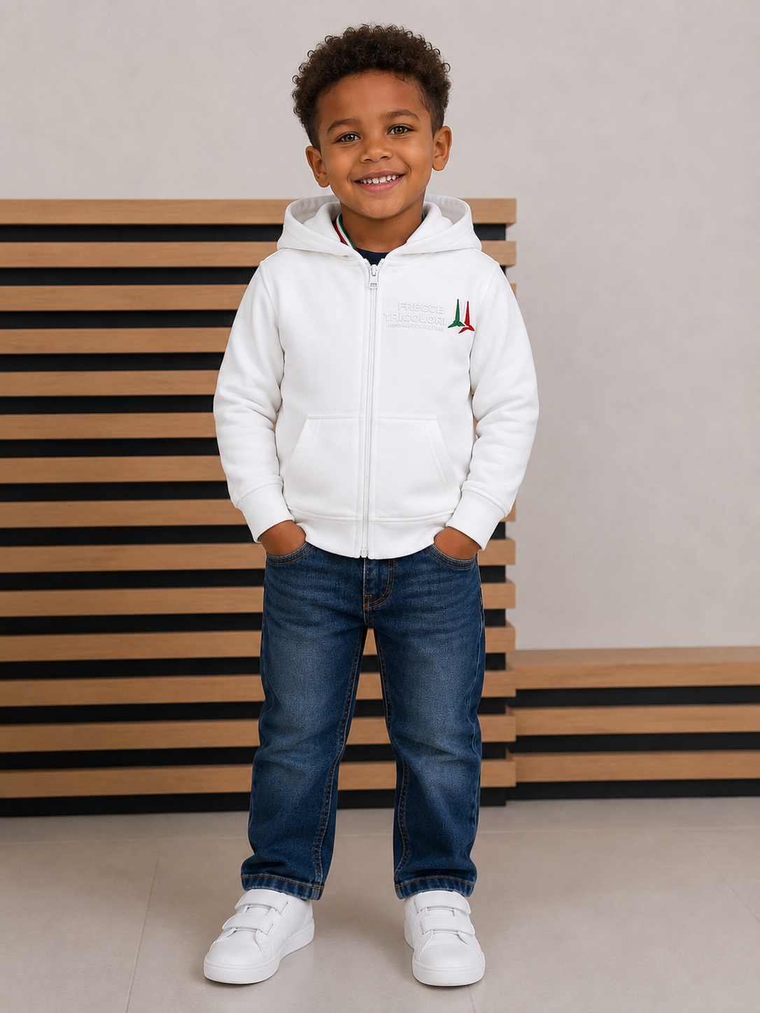 Felpa con zip aeronautica militare