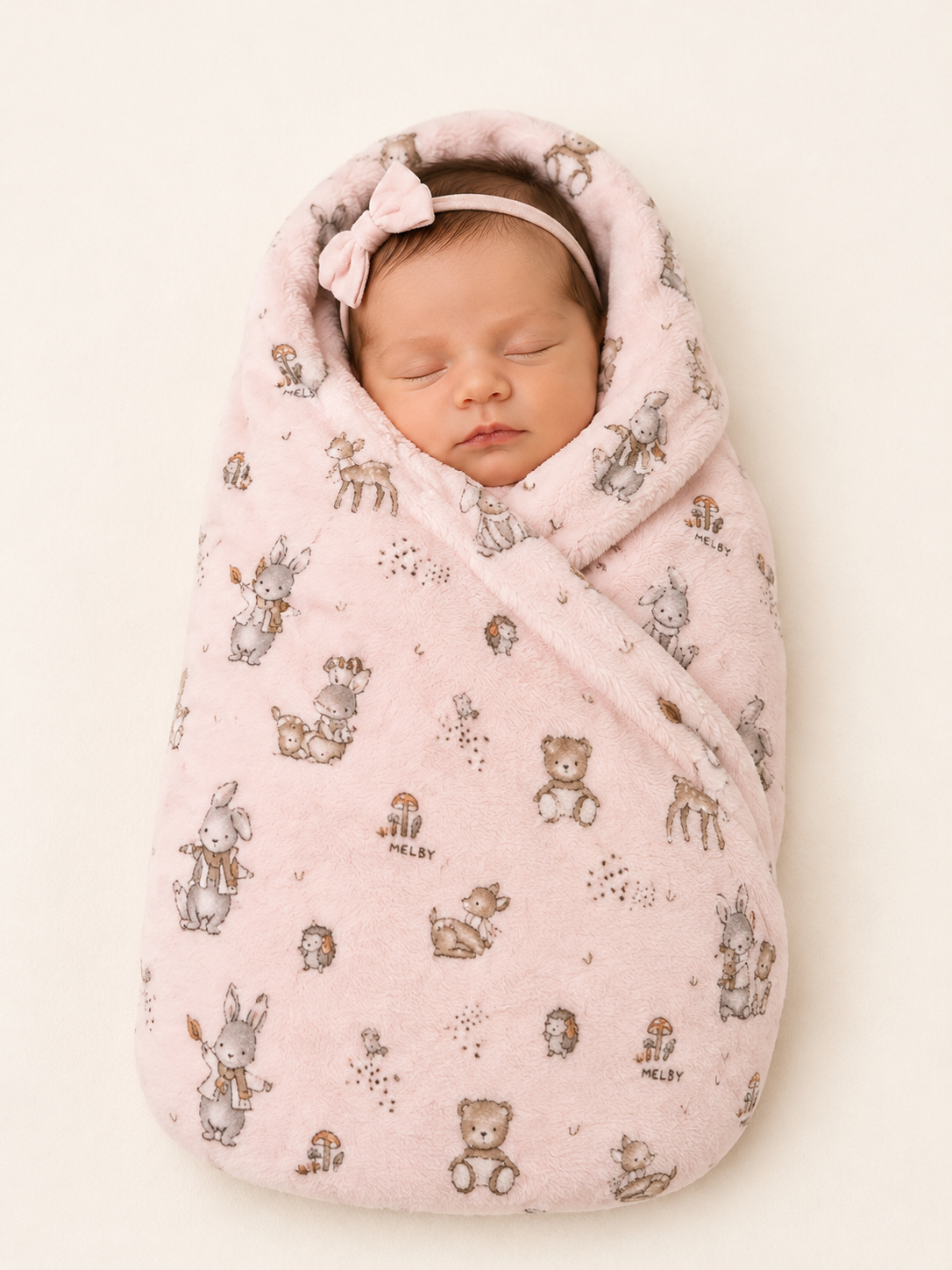COPERTA CINIGLIA SOFT E PELLICCIA NEONATA