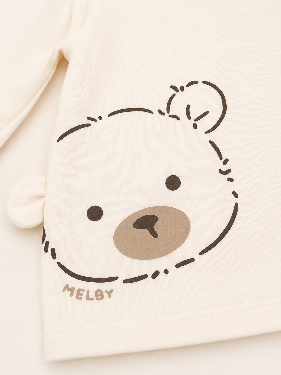 COMPLETO 3PZ FELPA STRETCH E INTERLOCK STRETCH NEONATO