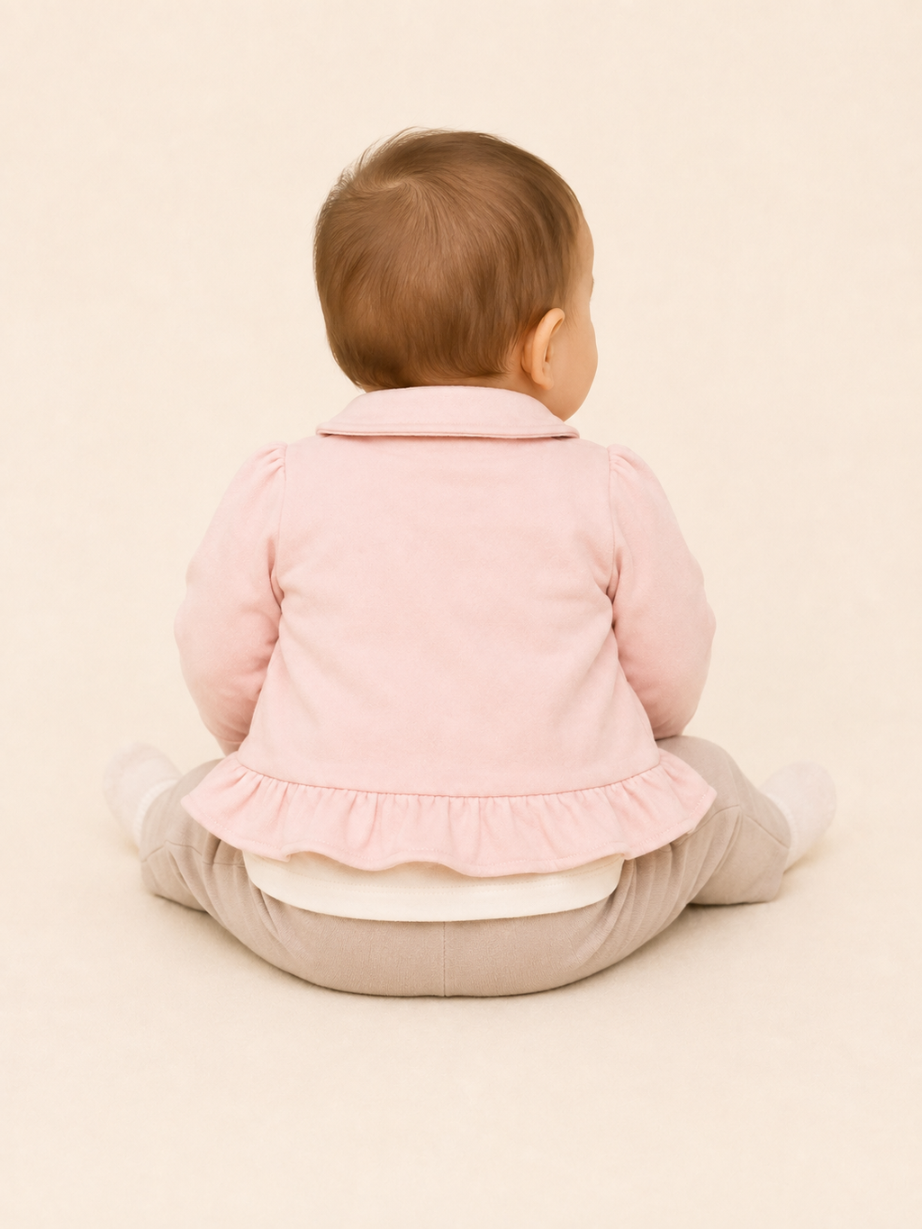 COMPLETO 3PZ FELPA STRETCH E INTERLOCK STRETCH NEONATA