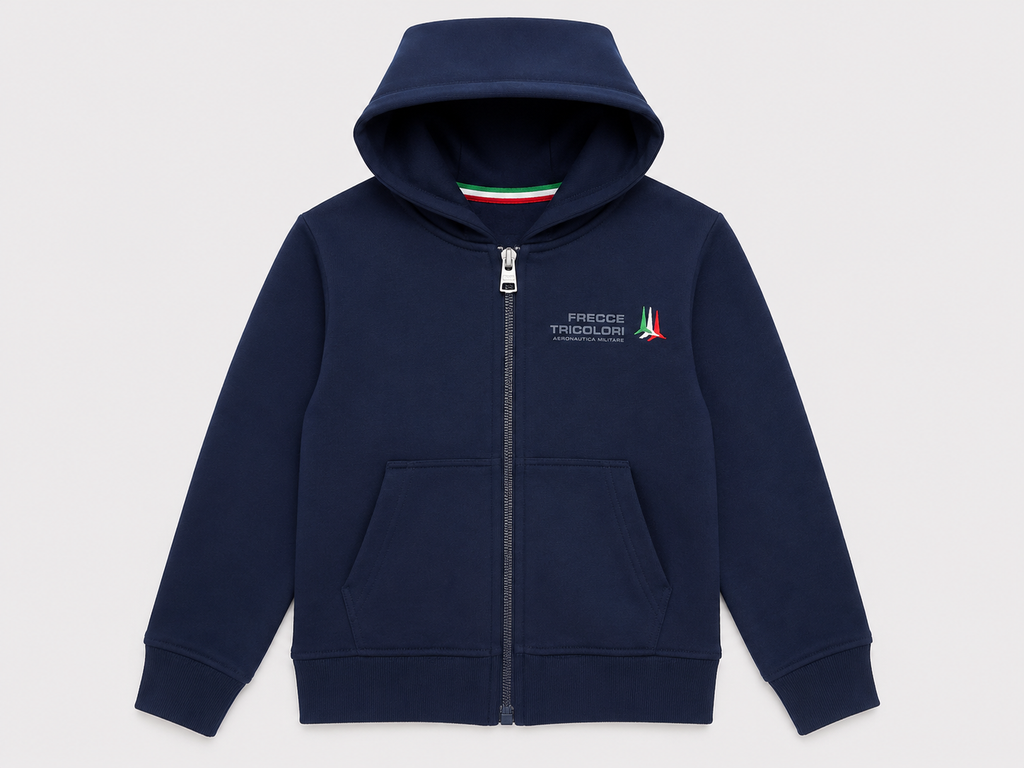 Felpa con zip aeronautica militare
